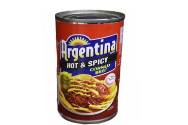 Argentina Corned Beef Hot and Spicy, 175Gm, Pack Of 12